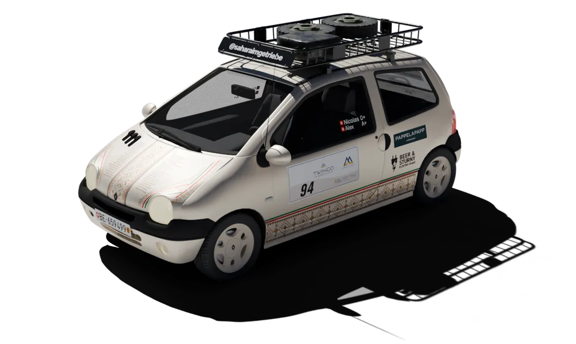 Renault Twingo der Equipage 94, Entwurf mit Sponsorenflächen